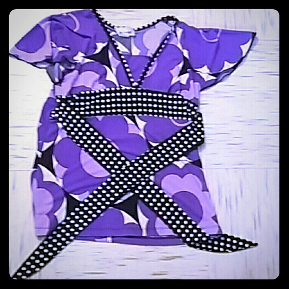 Purple fower shirt